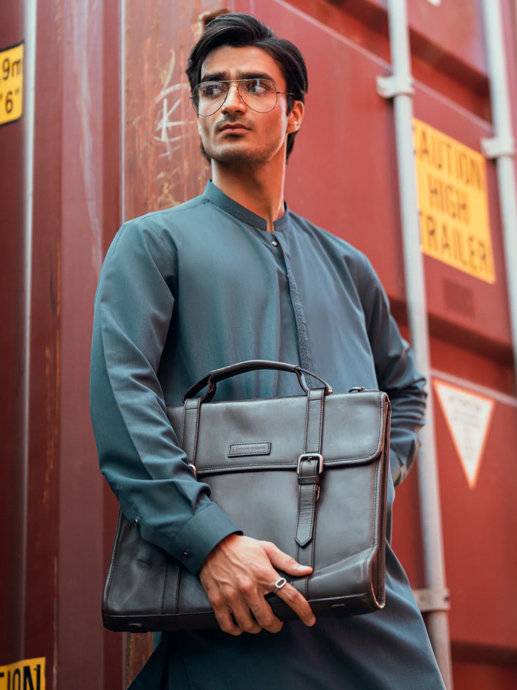 Teal Semi-Formal Kameez Shalwar - AL-KS-3252 - Image 2