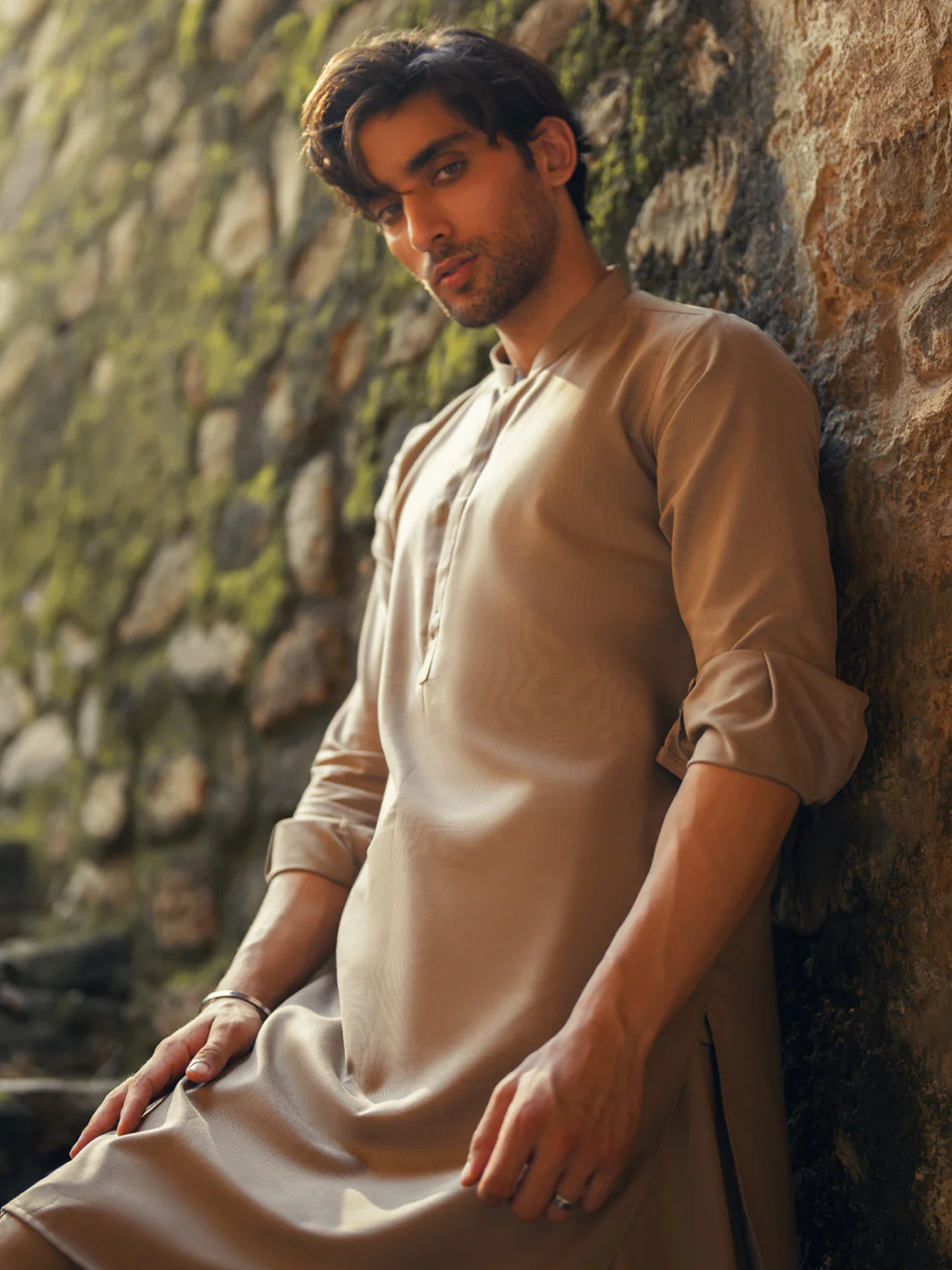 Beige Kameez Shalwar - AL-KS-3273 - Image 2