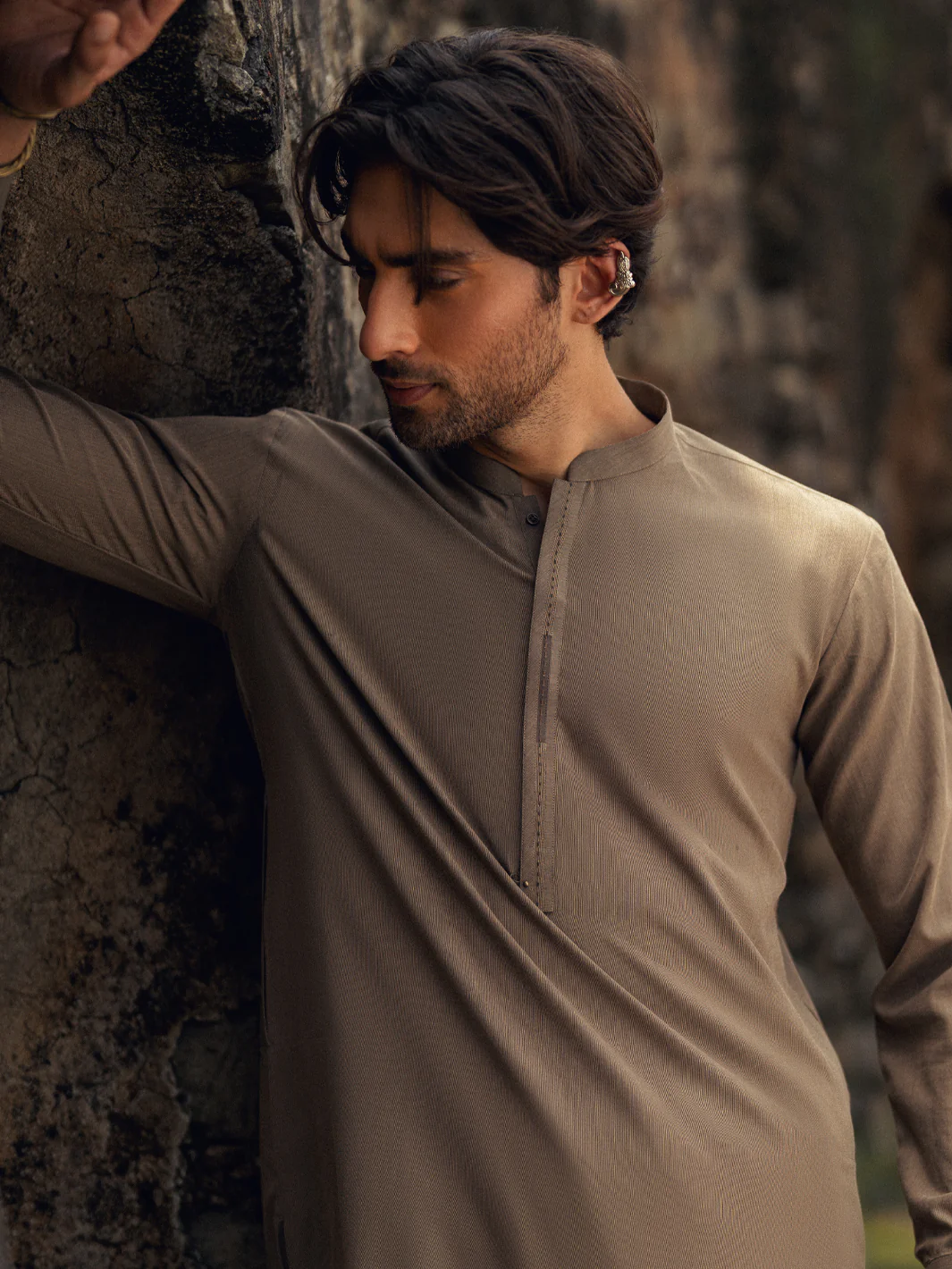 Light Brown Kameez Shalwar - AL-KS-3280 - Image 4
