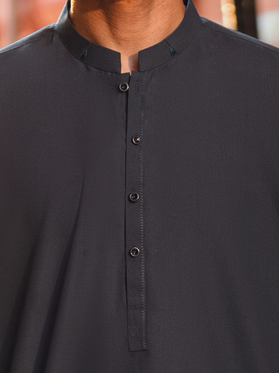 Grey Kameez Shalwar - AL-KS-3287 - Image 4