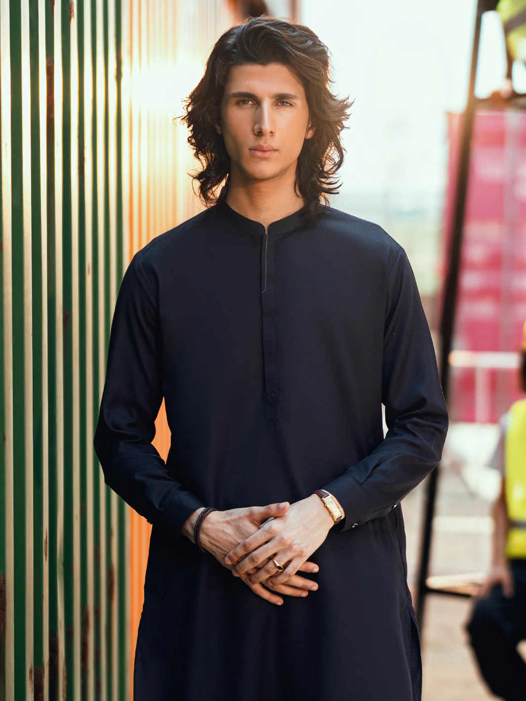 Navy Blue Kameez Shalwar - AL-KS-3288 - Image 2