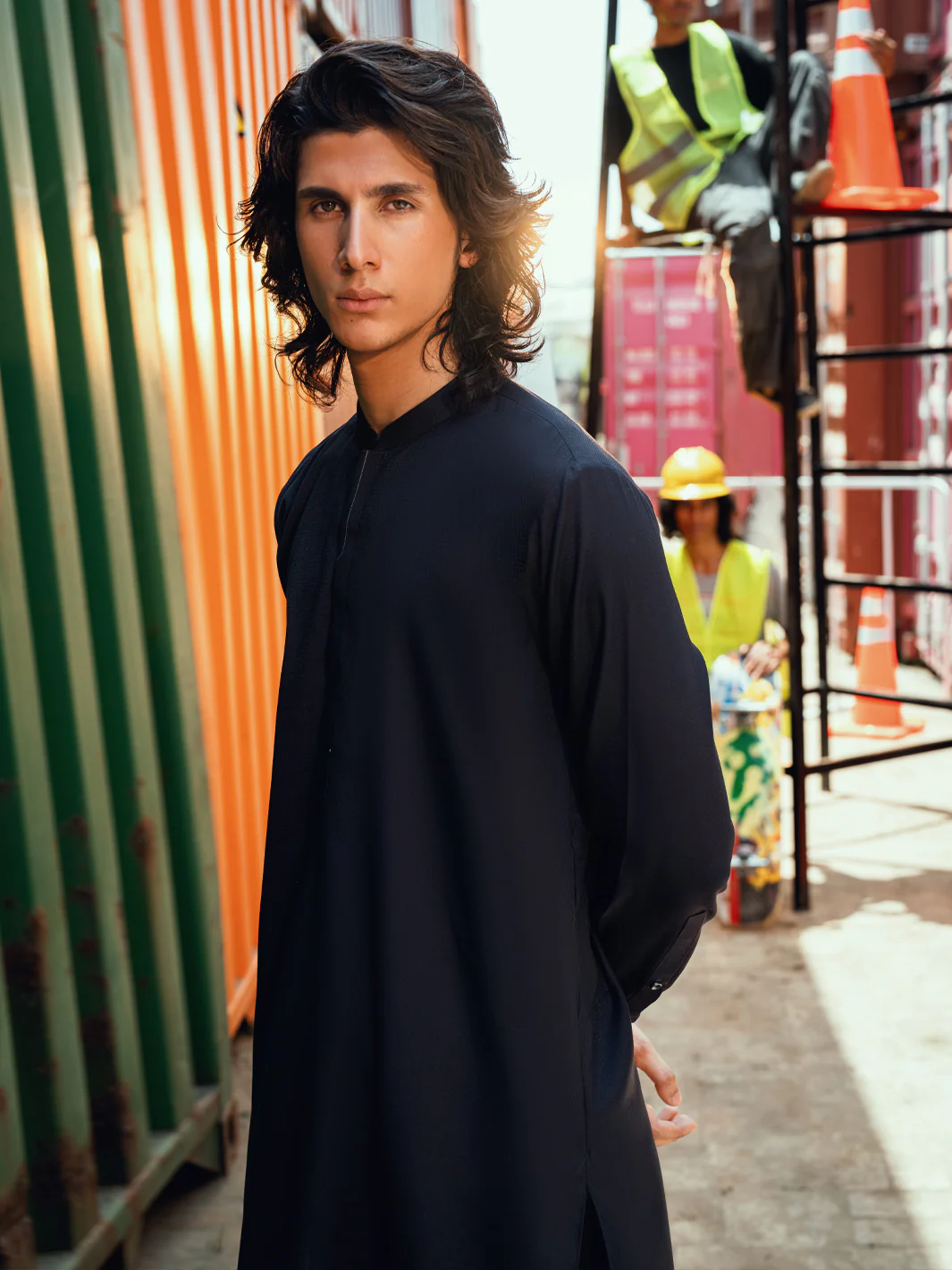 Navy Blue Kameez Shalwar - AL-KS-3288 - Image 6