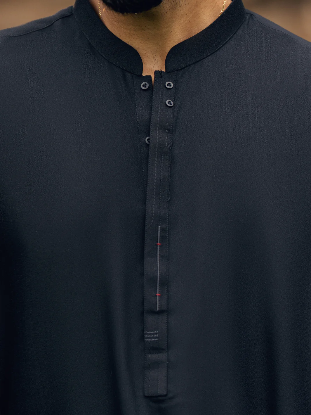 Black Kameez Shalwar - AL-KS-3292 - Image 3