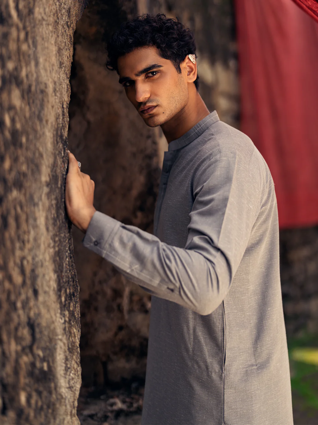 Light Grey Kameez Shalwar - AL-KS-3293 - Image 6