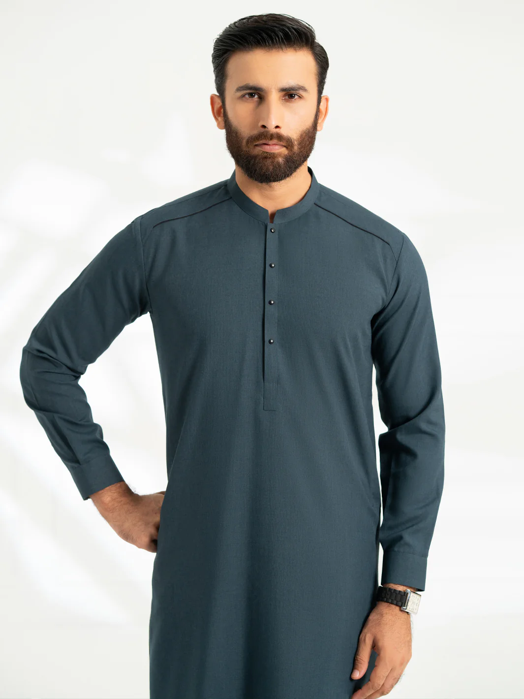 Teal Cut & Sew Kameez Shalwar - AL-KS-3321 - Image 2