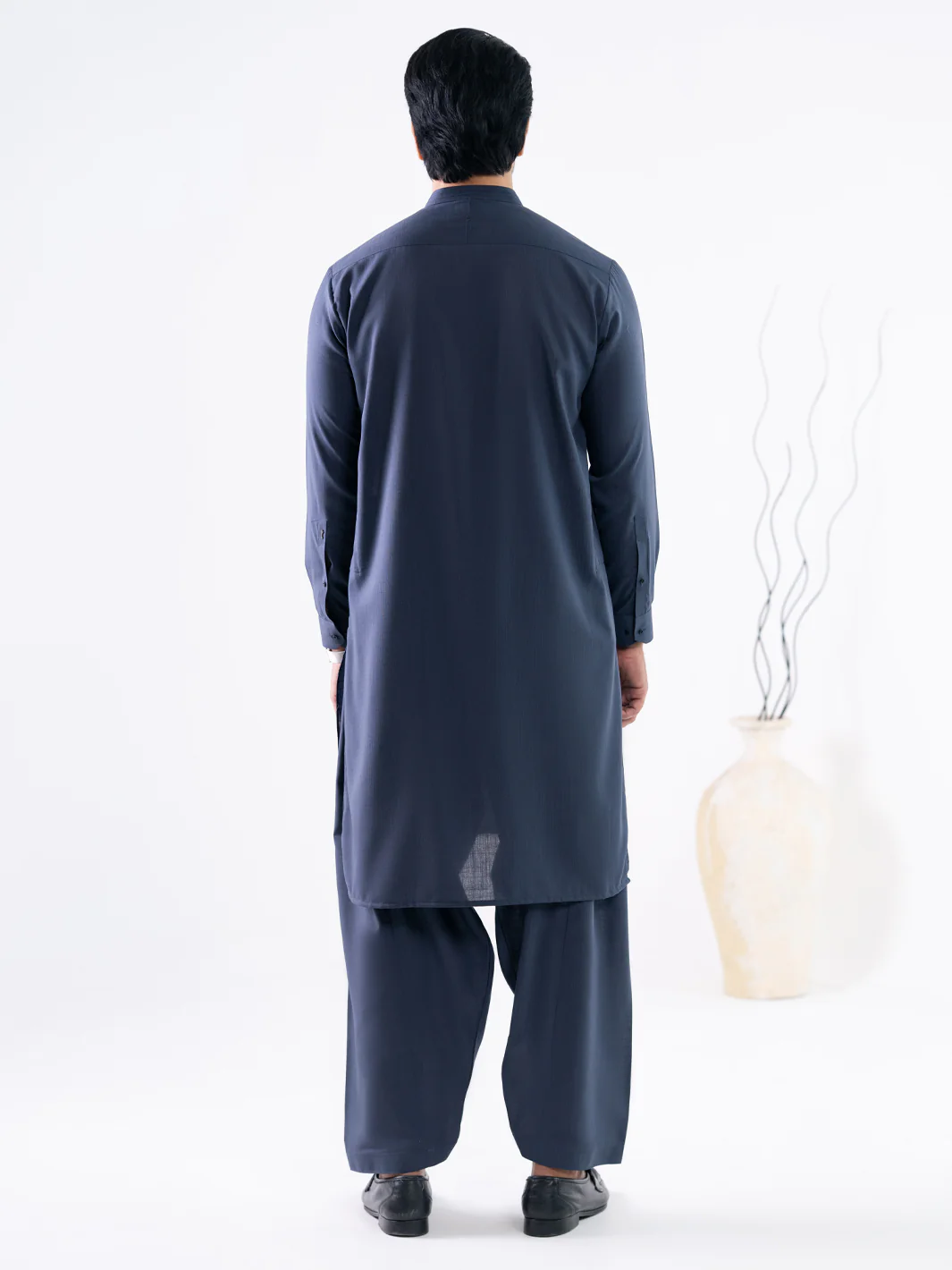 Bluish Grey Cut & Sew Kameez Shalwar - AL-KS-3342 - Image 3
