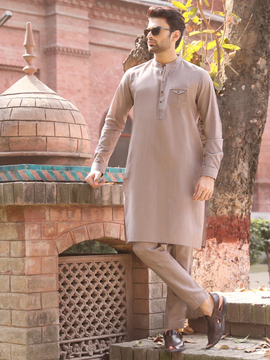 Sand Cotton Kurta Trouser - AL-KT-2553