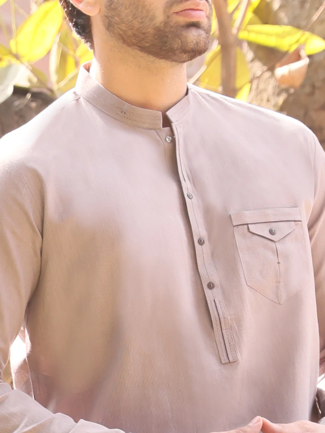 Sand Cotton Kurta Trouser - AL-KT-2553 - Image 2