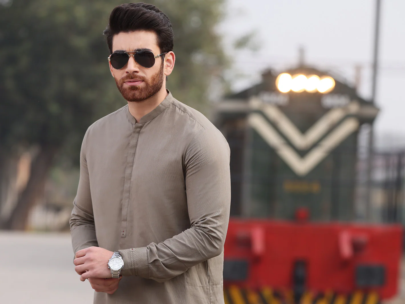Green Cotton Kurta Pajama - AL-KT-2555 - Image 3