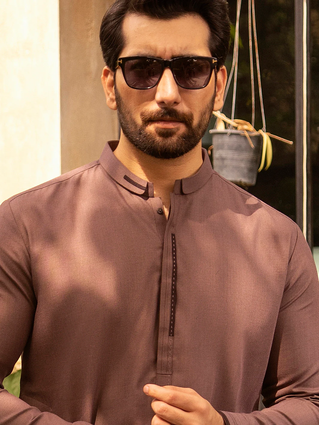 Brown Blended Kurta Trouser - AL-KT-2655 - Image 2