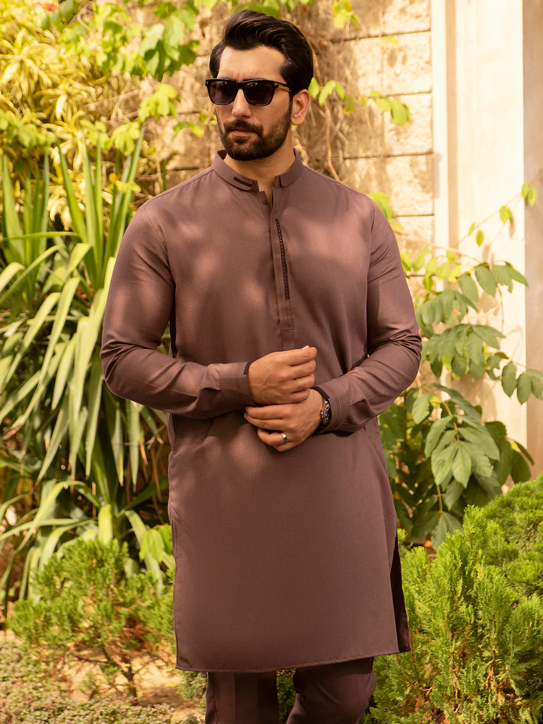 Brown Blended Kurta Trouser - AL-KT-2655 - Image 4
