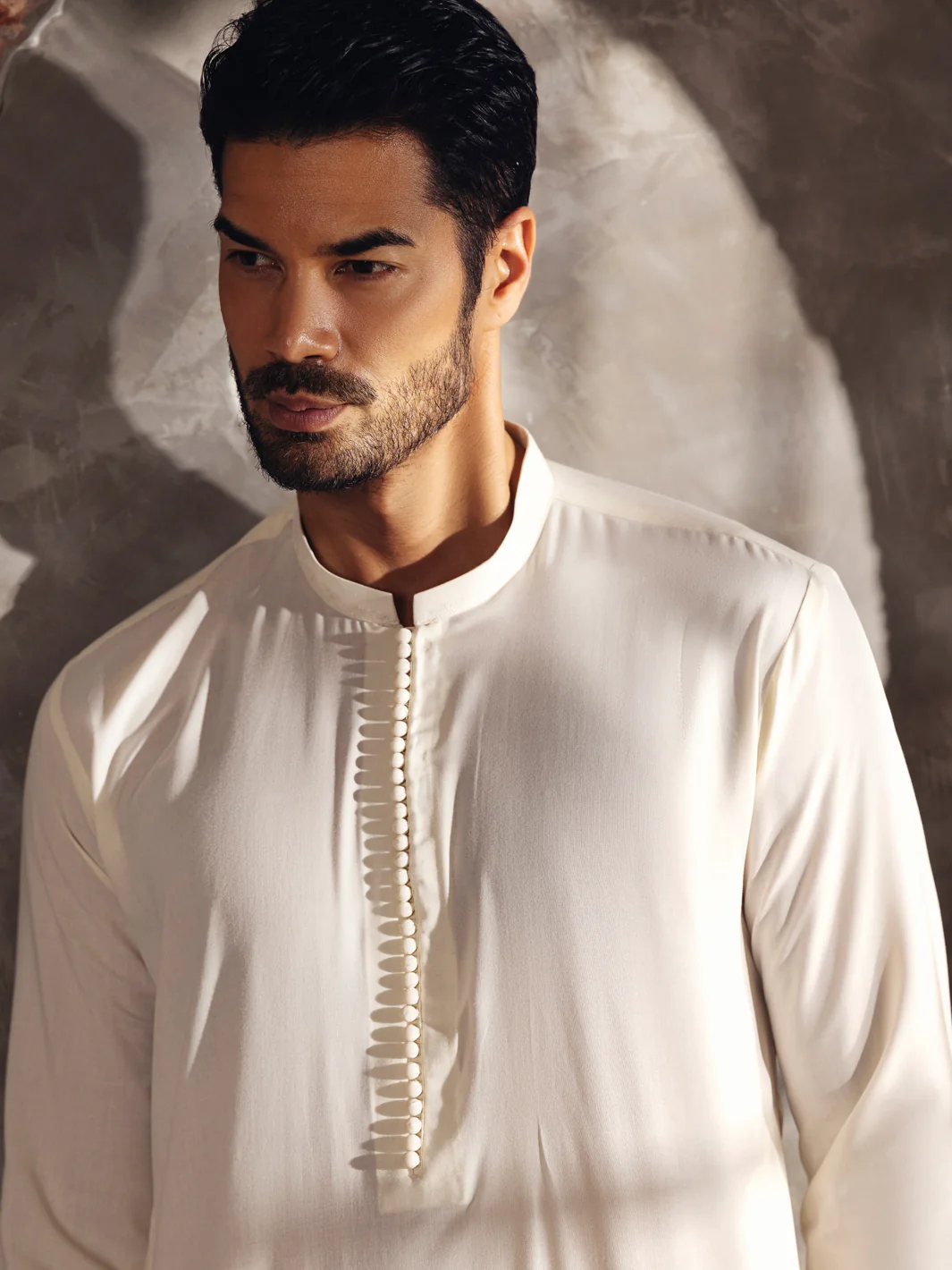 Off White Kurta Trouser - AL-KT-2672 - Image 2