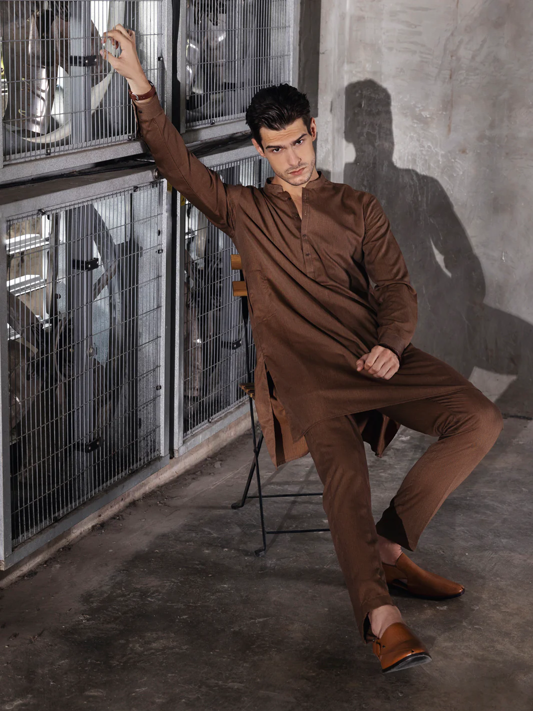 Brown Kurta Trouser - AL-KT-2674 - Image 3