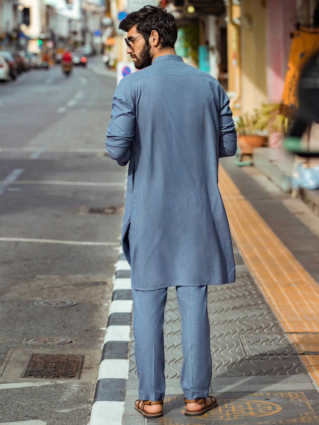 Blue Kurta Trouser - AL-KT-2676 - Image 5