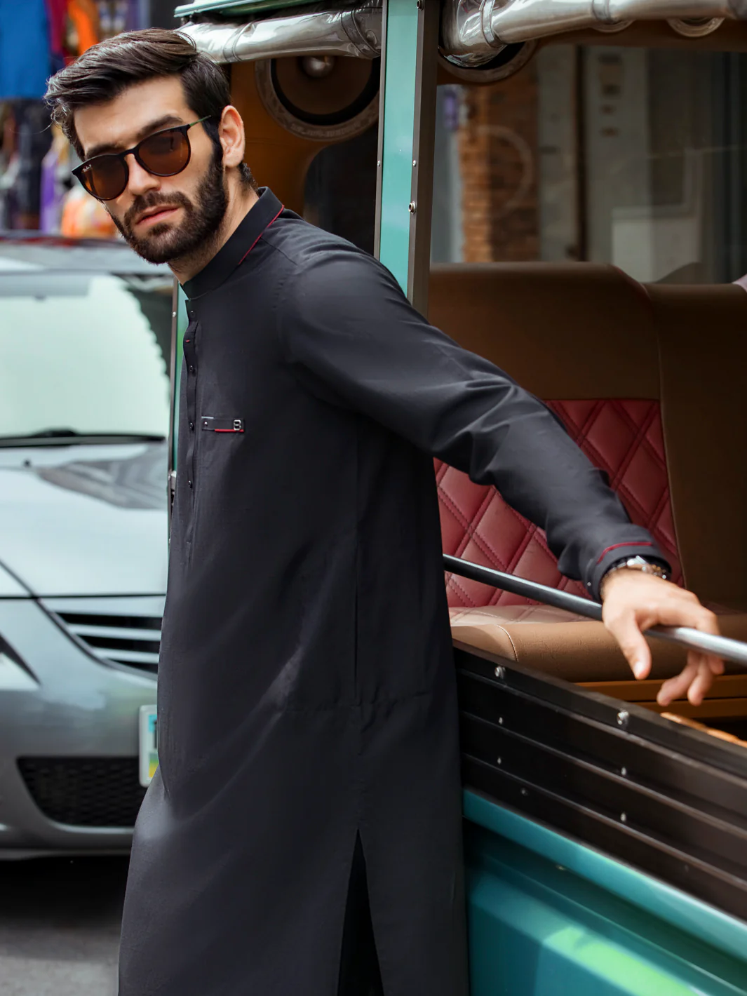 Black Kurta Trouser - AL-KT-2682 - Image 2