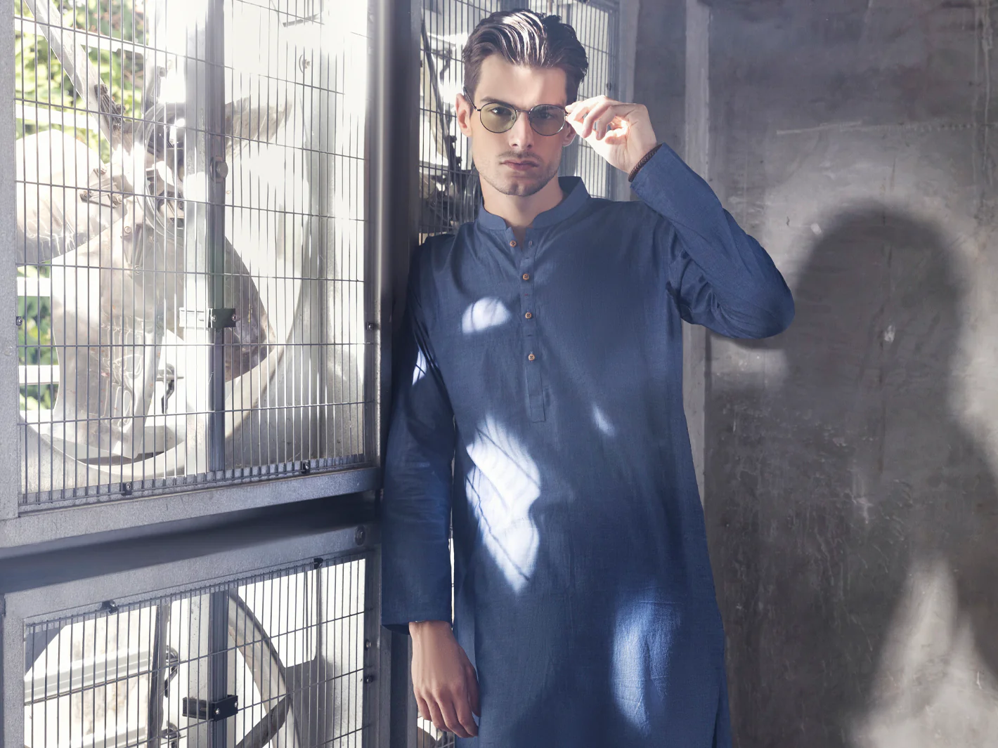 Blue Kurta Trouser - AL-KT-2707 - Image 4