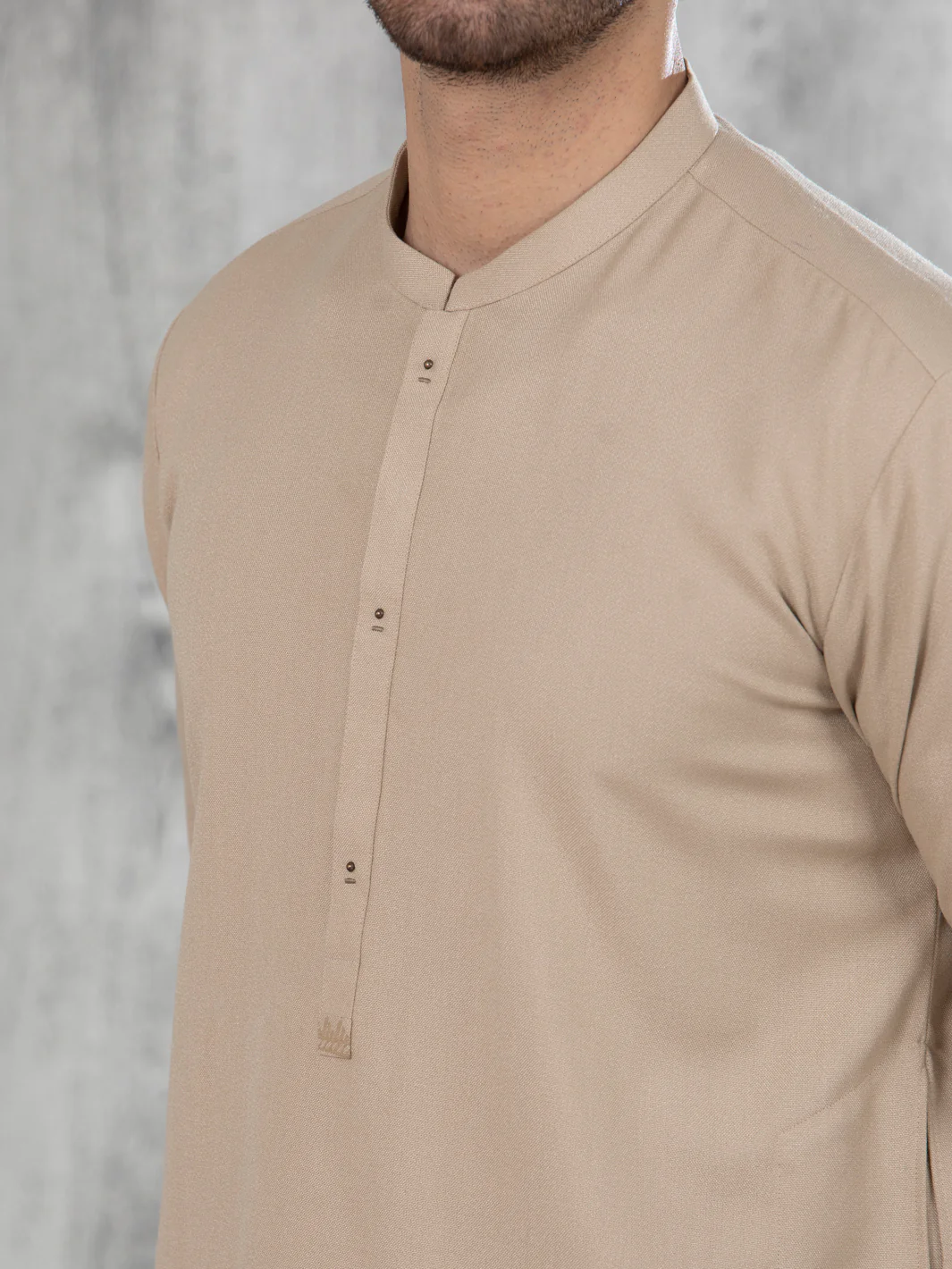 Beige Blended Kurta Trouser - AL-KT-2729 - Image 2