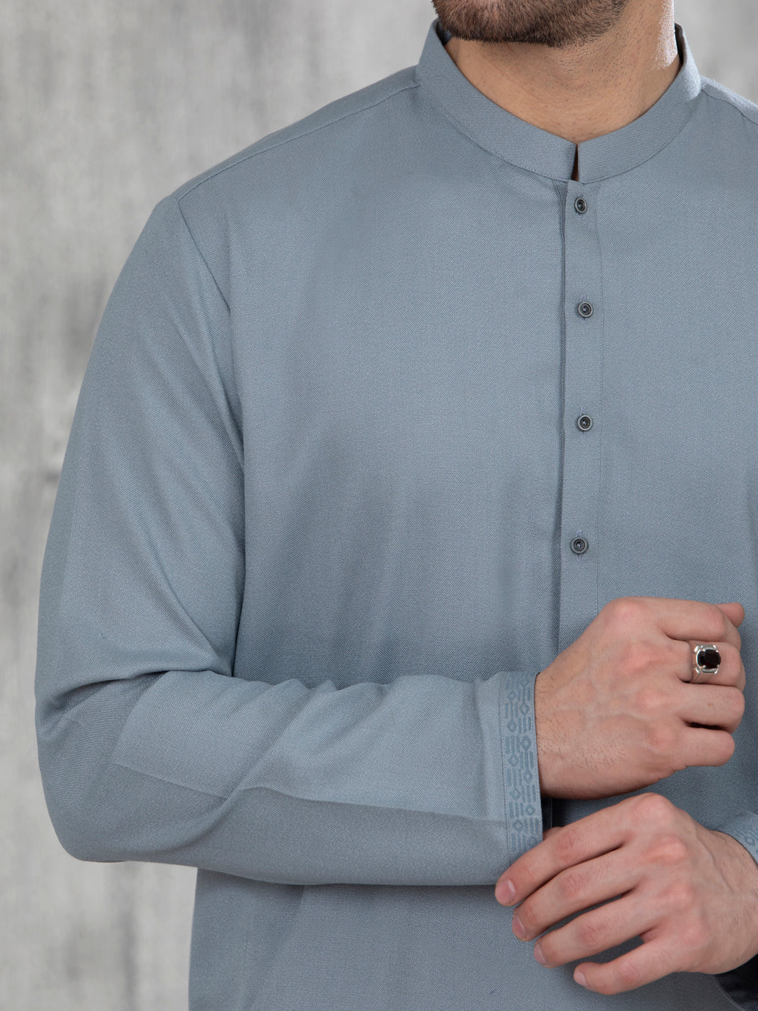 Light Green Blended Kurta Trouser - AL-KT-2733 - Image 3