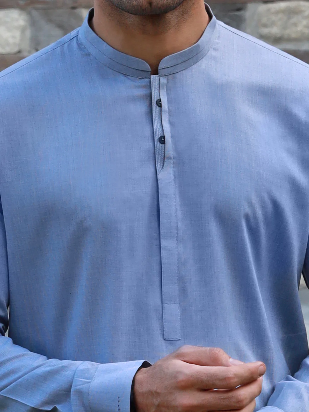 Light Blue Kurta Trouser - AL-KT-2752 - Image 2