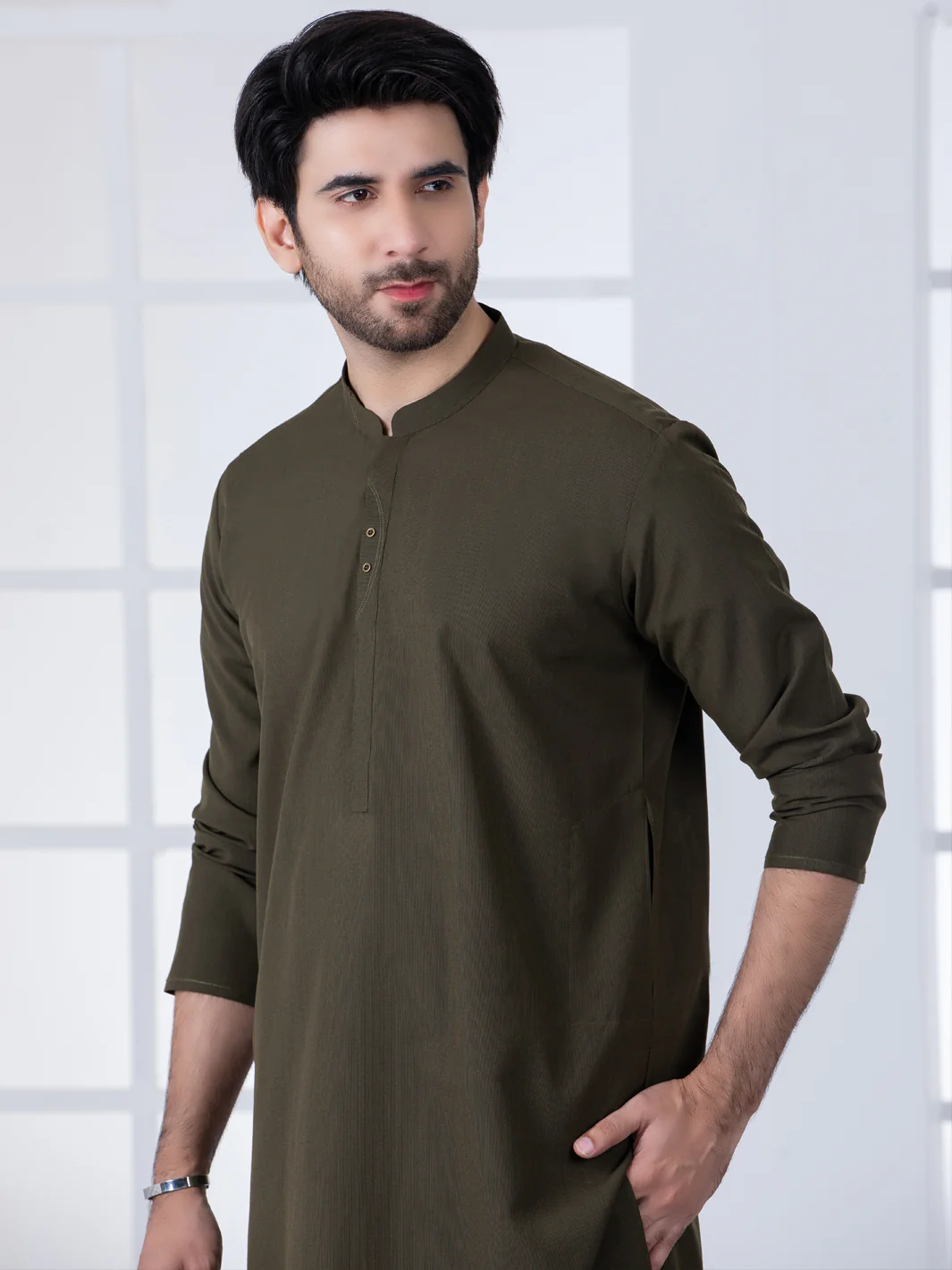 Dark Green Kurta Trouser - AL-KT-2764 - Image 5