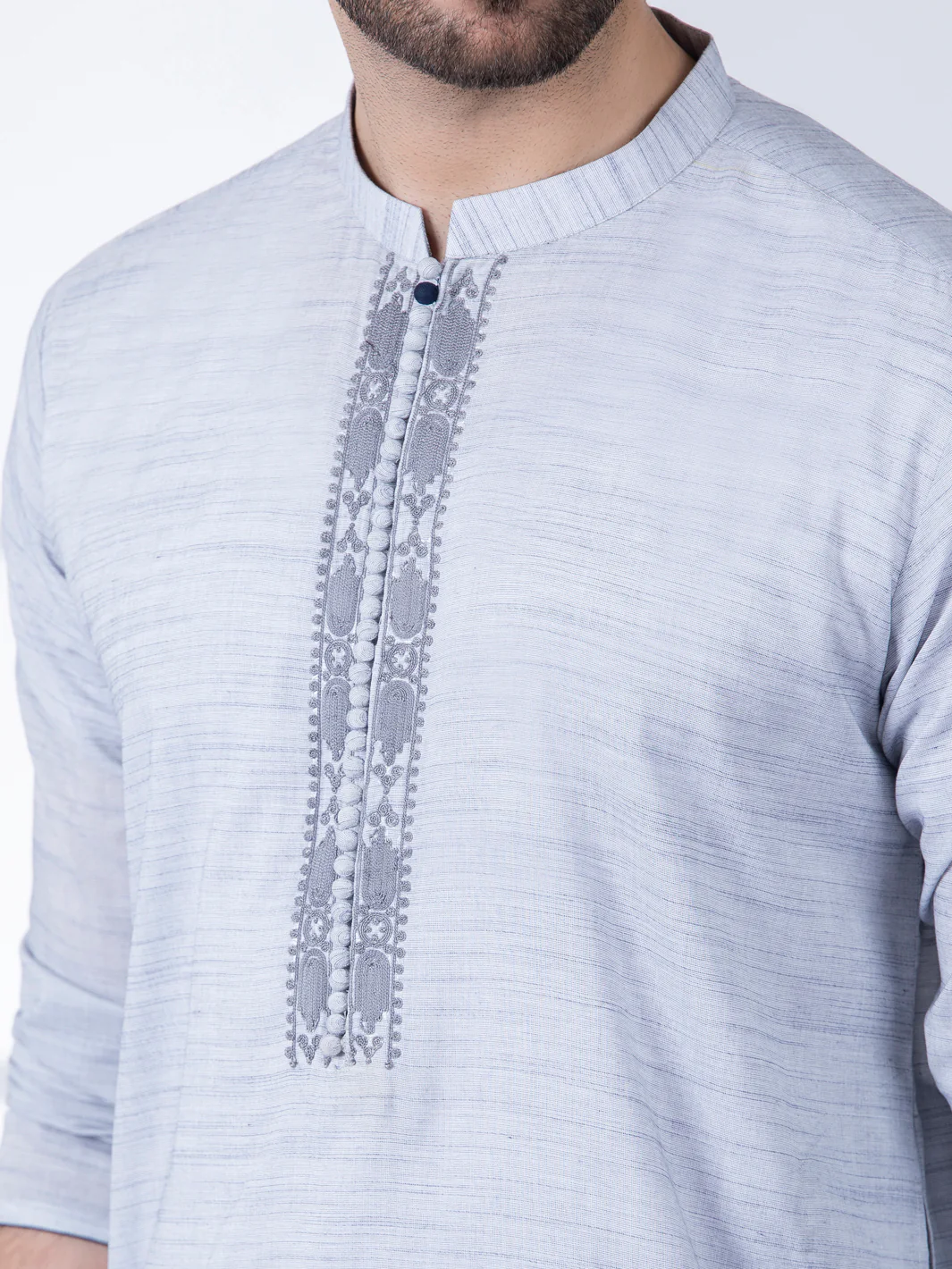 Grey Blended Kurta Trouser - AL-KT-2791 - Image 2