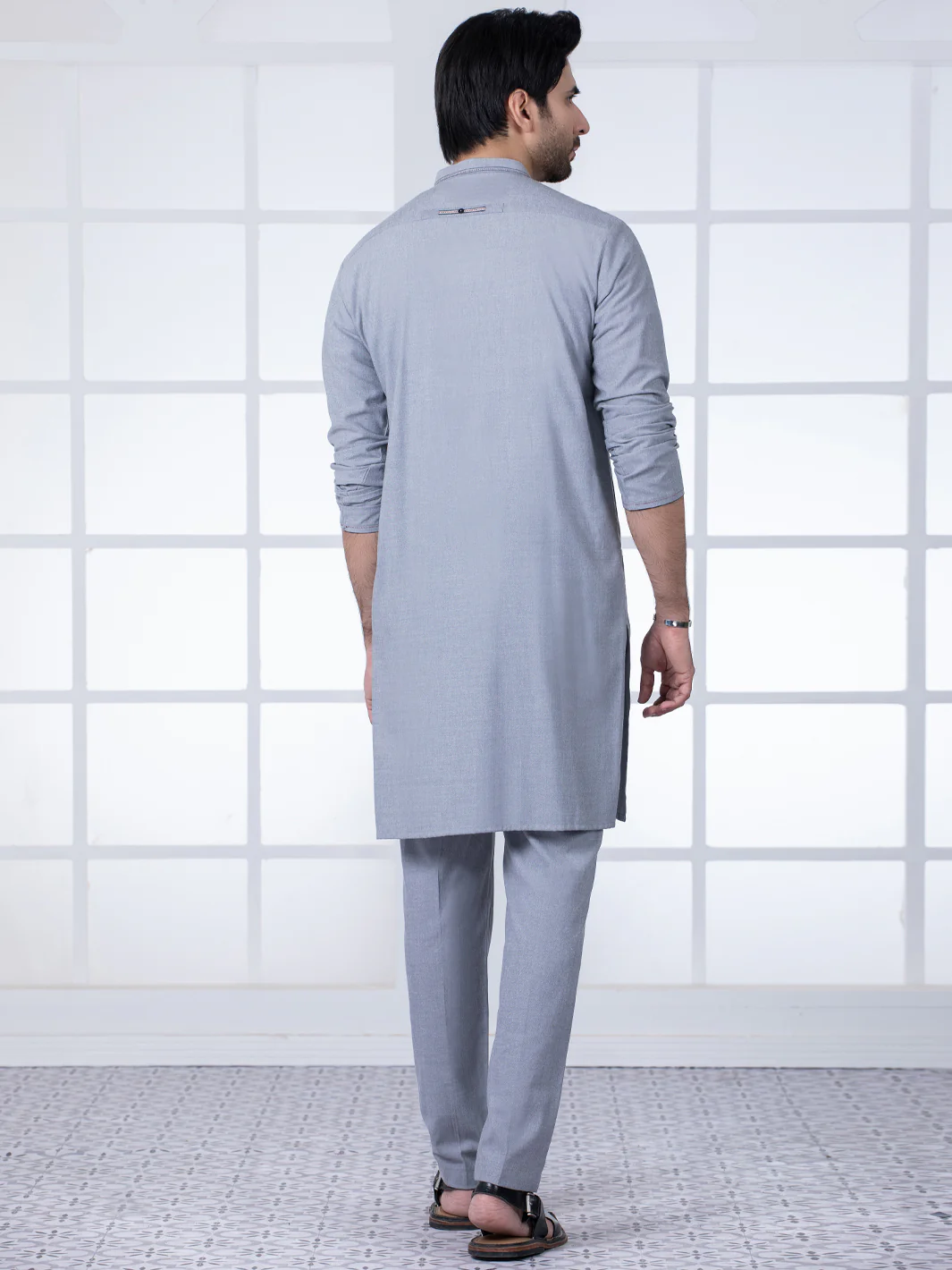 Grey Blended Kurta Trouser - AL-KT-2796 - Image 2
