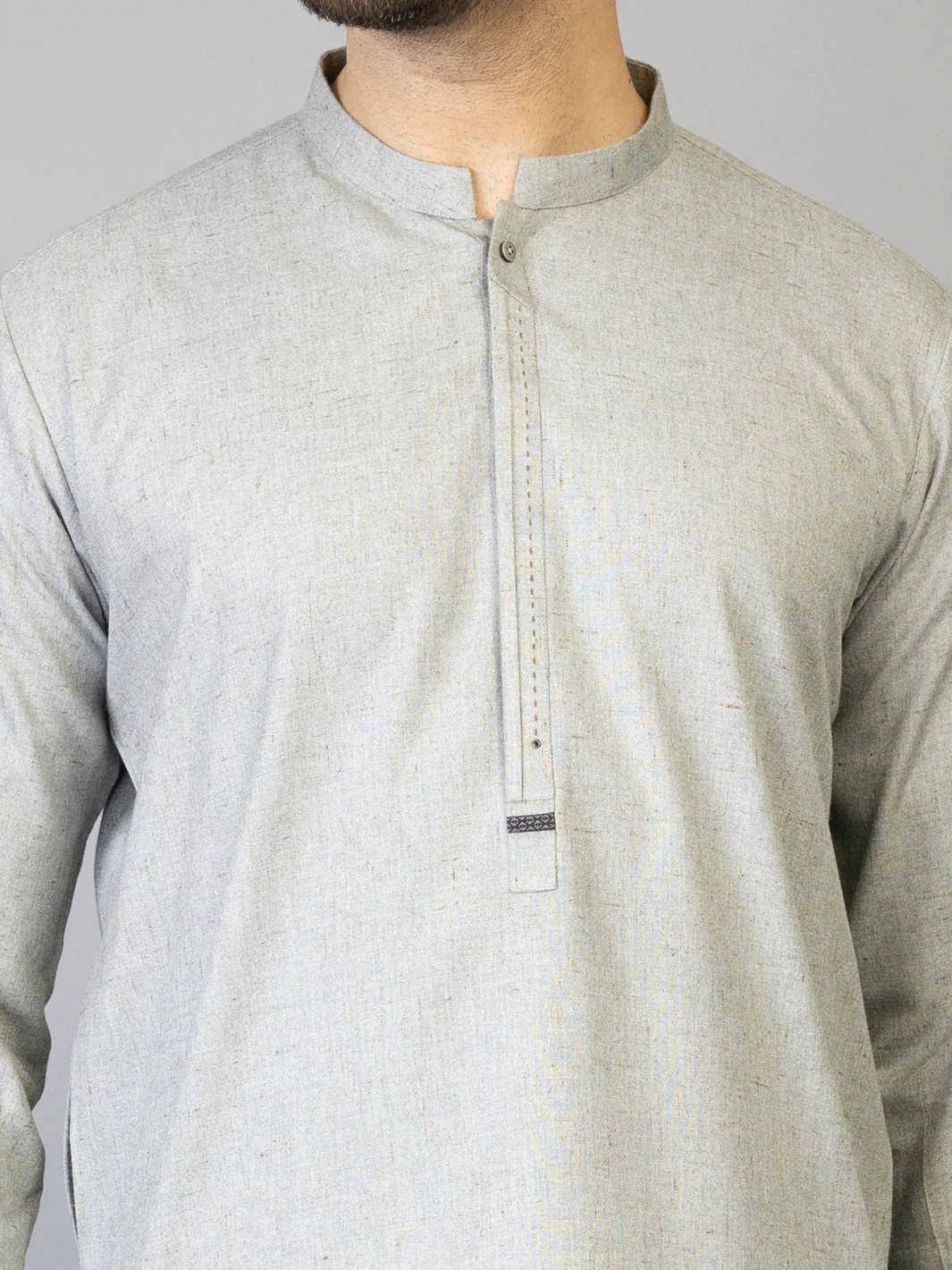 Grey Blended Kurta Trouser - AL-KT-2837 - Image 2