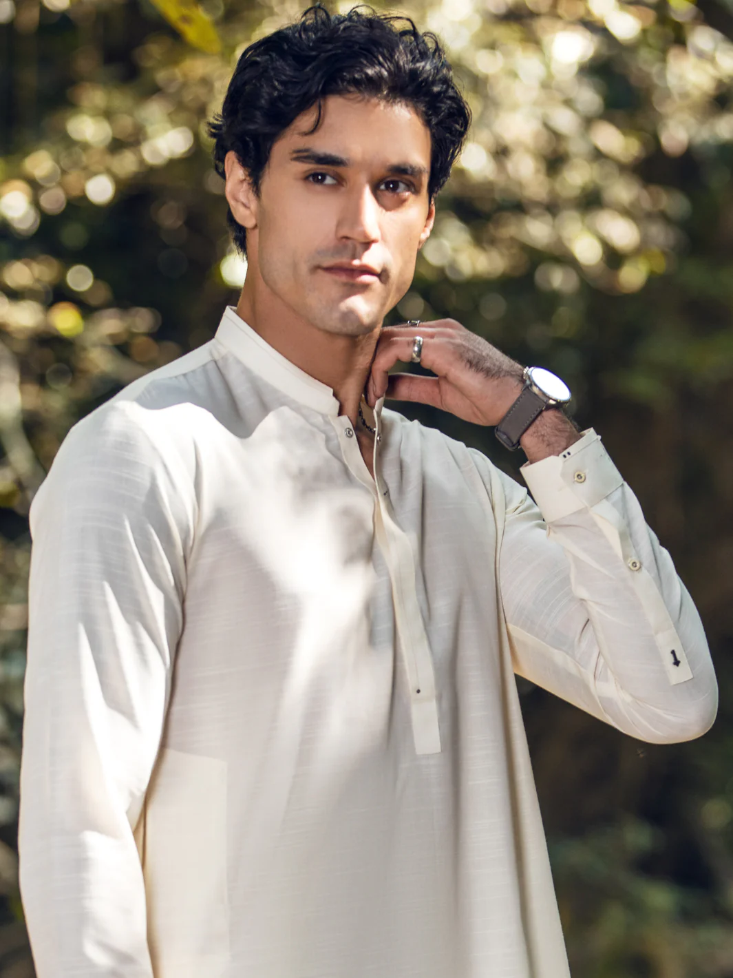 Cream Kurta Trousers - AL-KT-2852 - Image 4