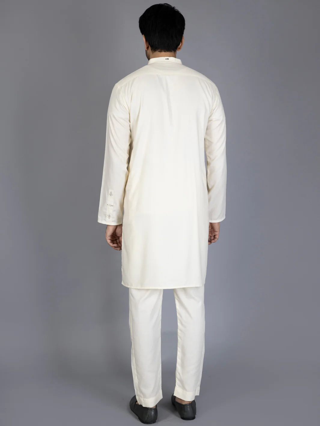 Off White Blended Kurta Trouser - AL-KT-2867 - Image 3