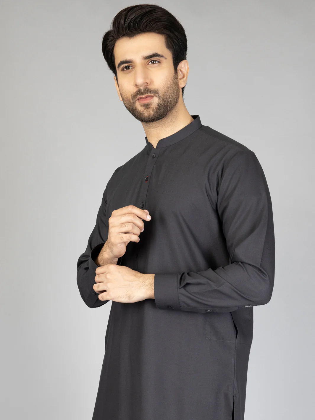 Black Blended Kurta Trouser - AL-KT-2877 - Image 4