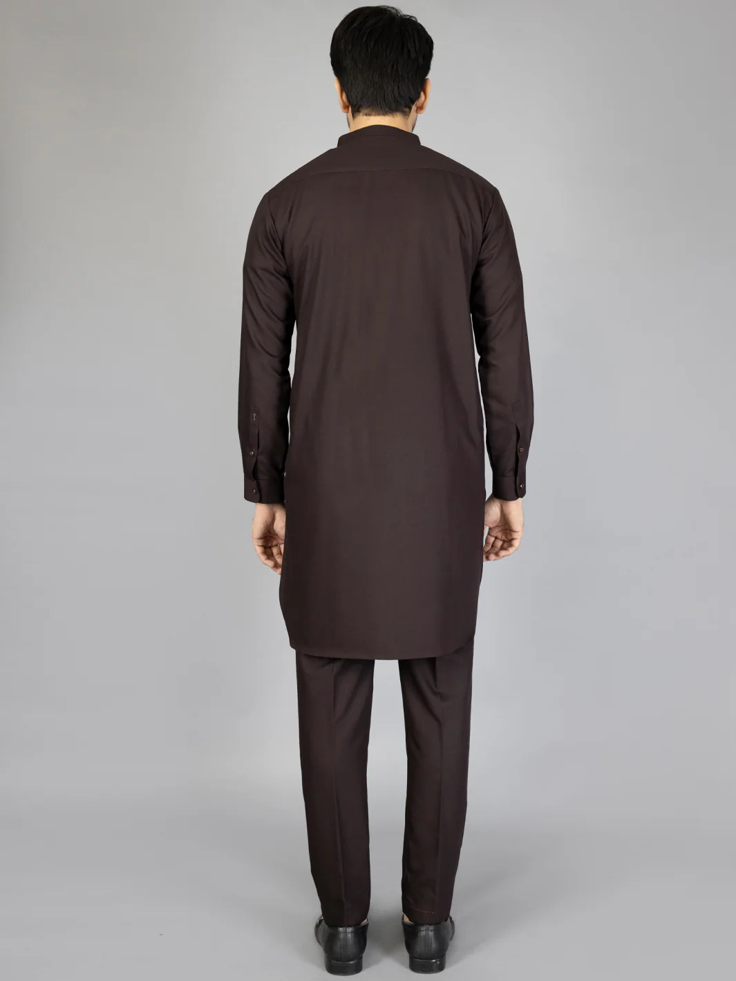 Dark Brown Blended Kurta Trouser - AL-KT-2878 - Image 3