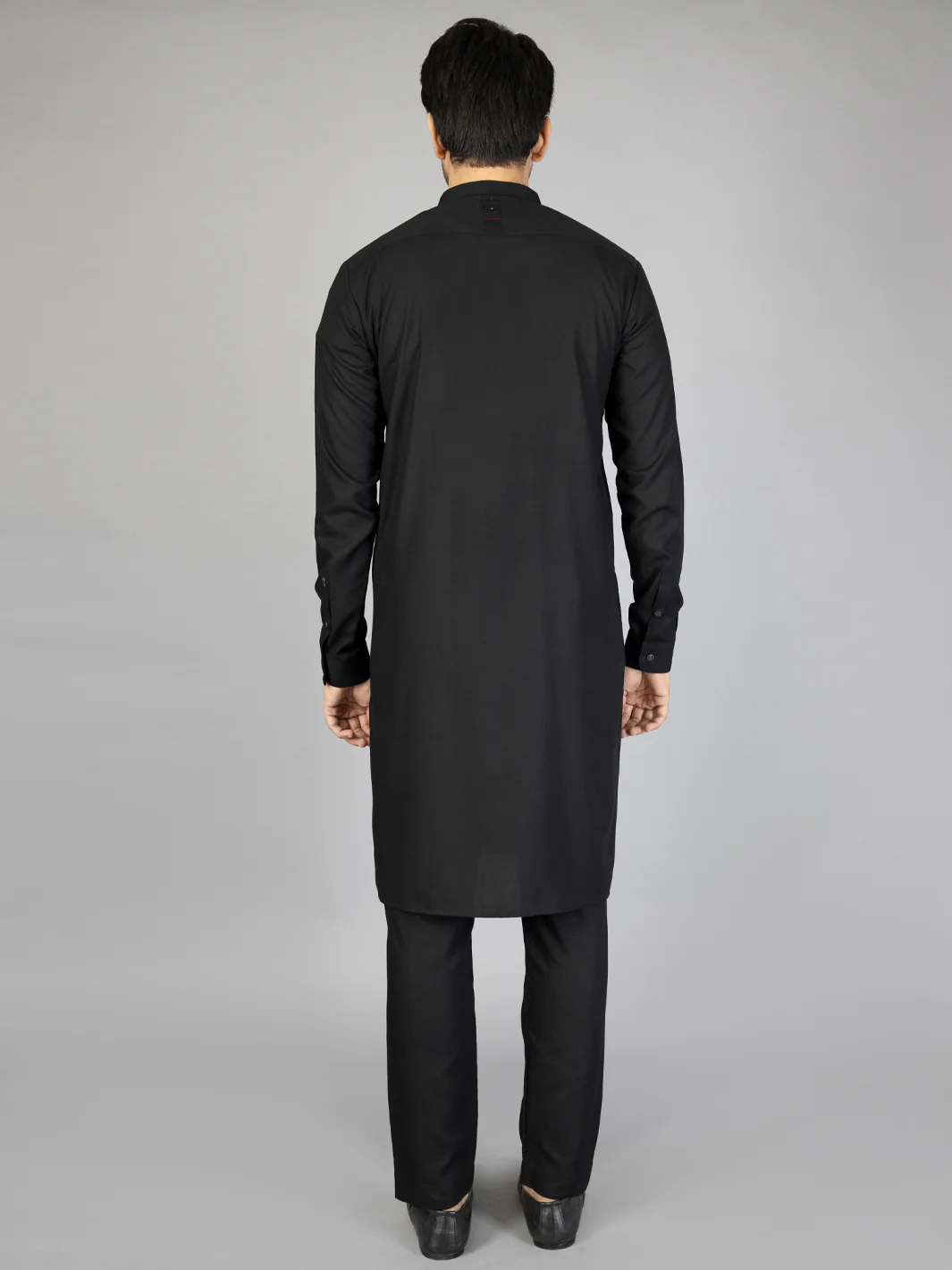 Black Blended Kurta Trouser - AL-KT-2880 - Image 3