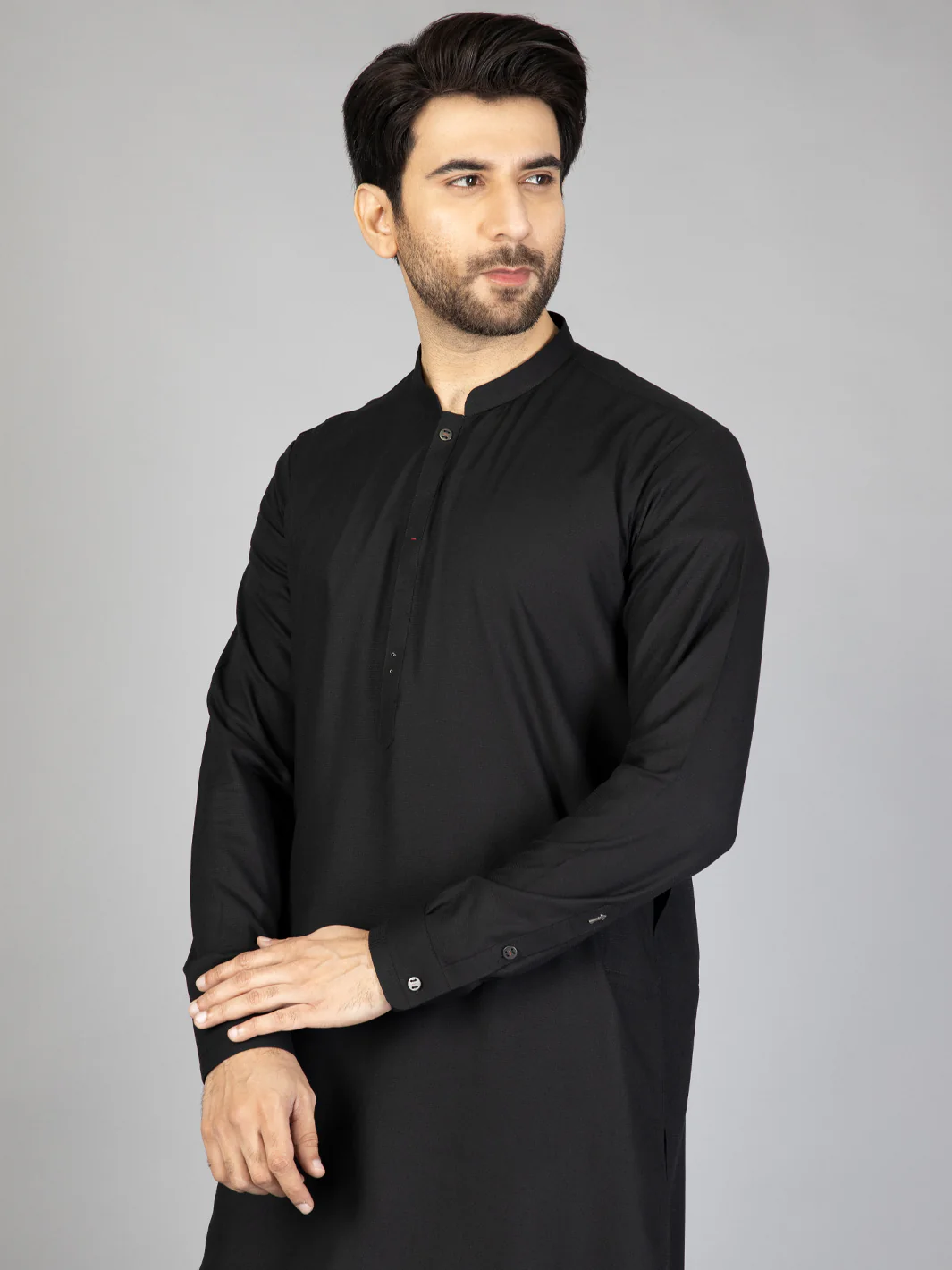 Black Blended Kurta Trouser - AL-KT-2880 - Image 4