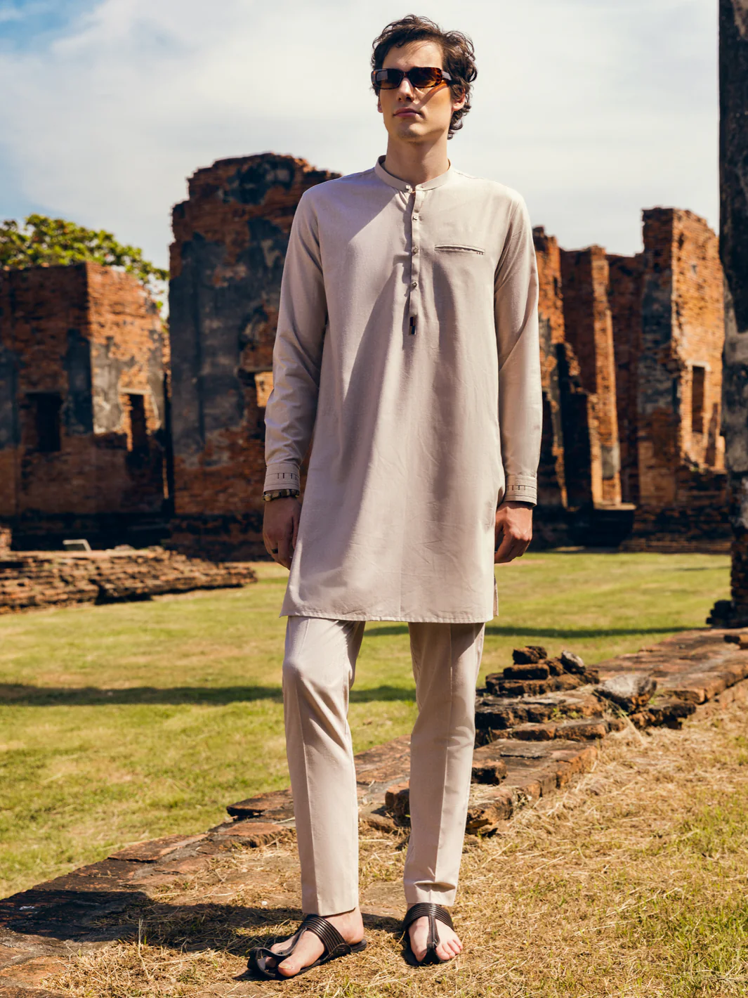 Khaki Kurta Trousers - AL-KT-2905