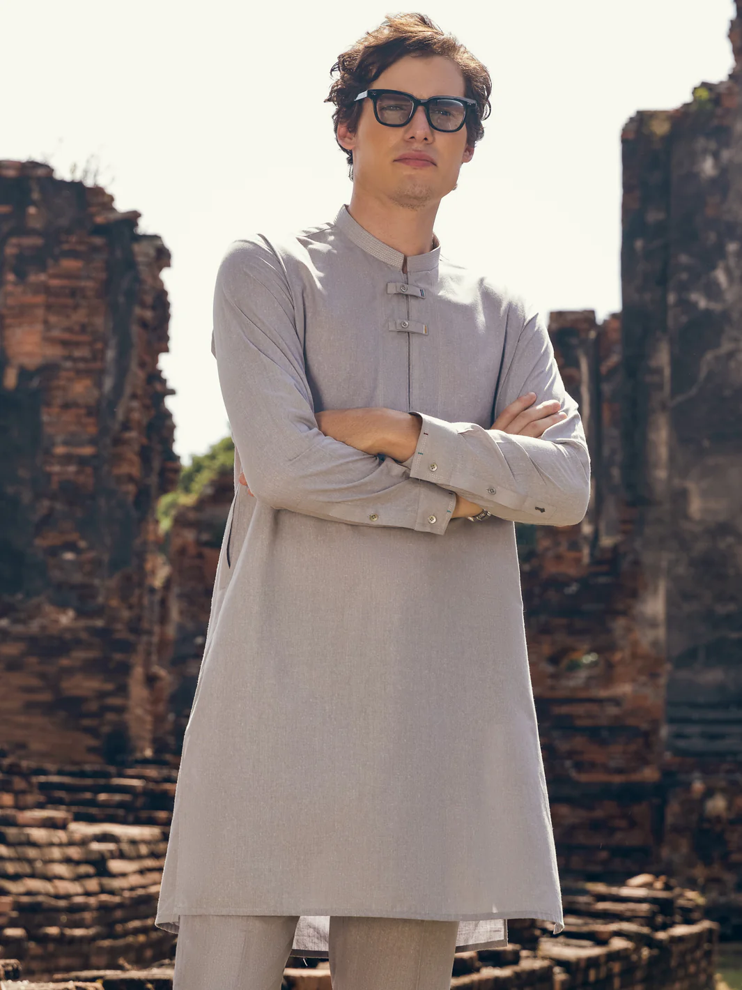 Light Grey Kurta Trousers - AL-KT-2906 - Image 2