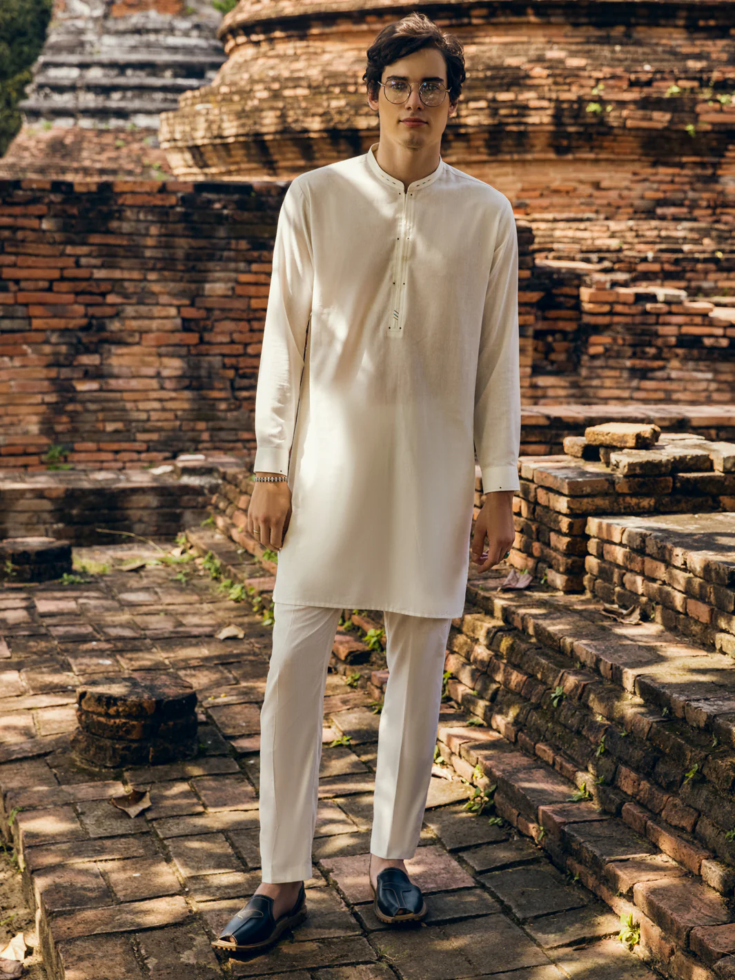 Off White Kurta Trousers - AL-KT-2907