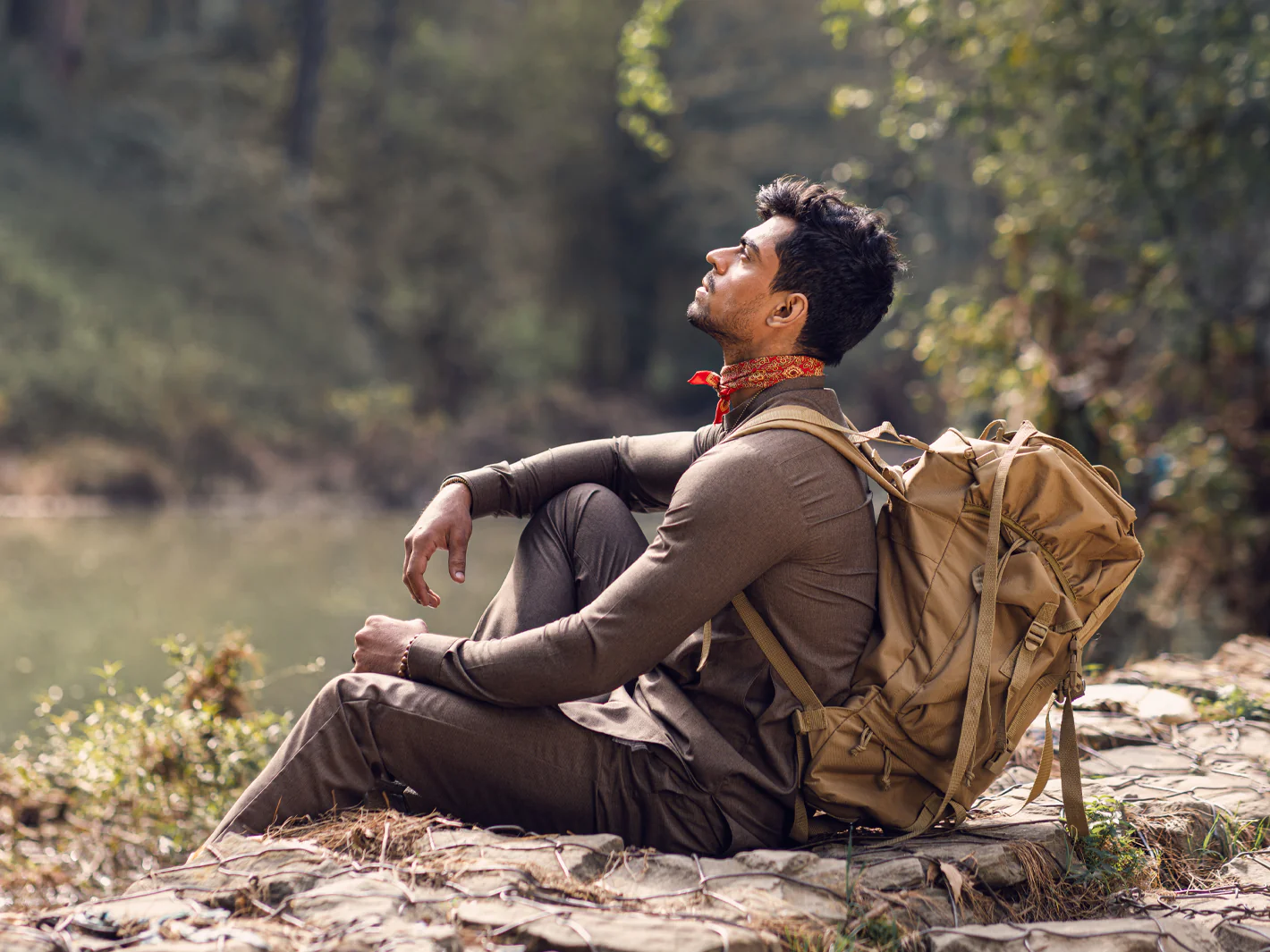 Brown Kurta Trousers - AL-KT-2936 - Image 5