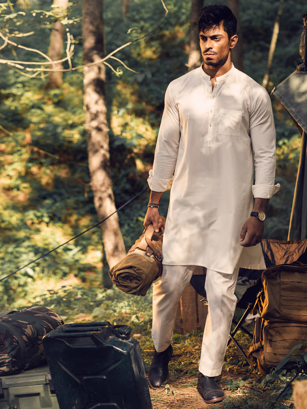 White Kurta Trousers - AL-KT-2943