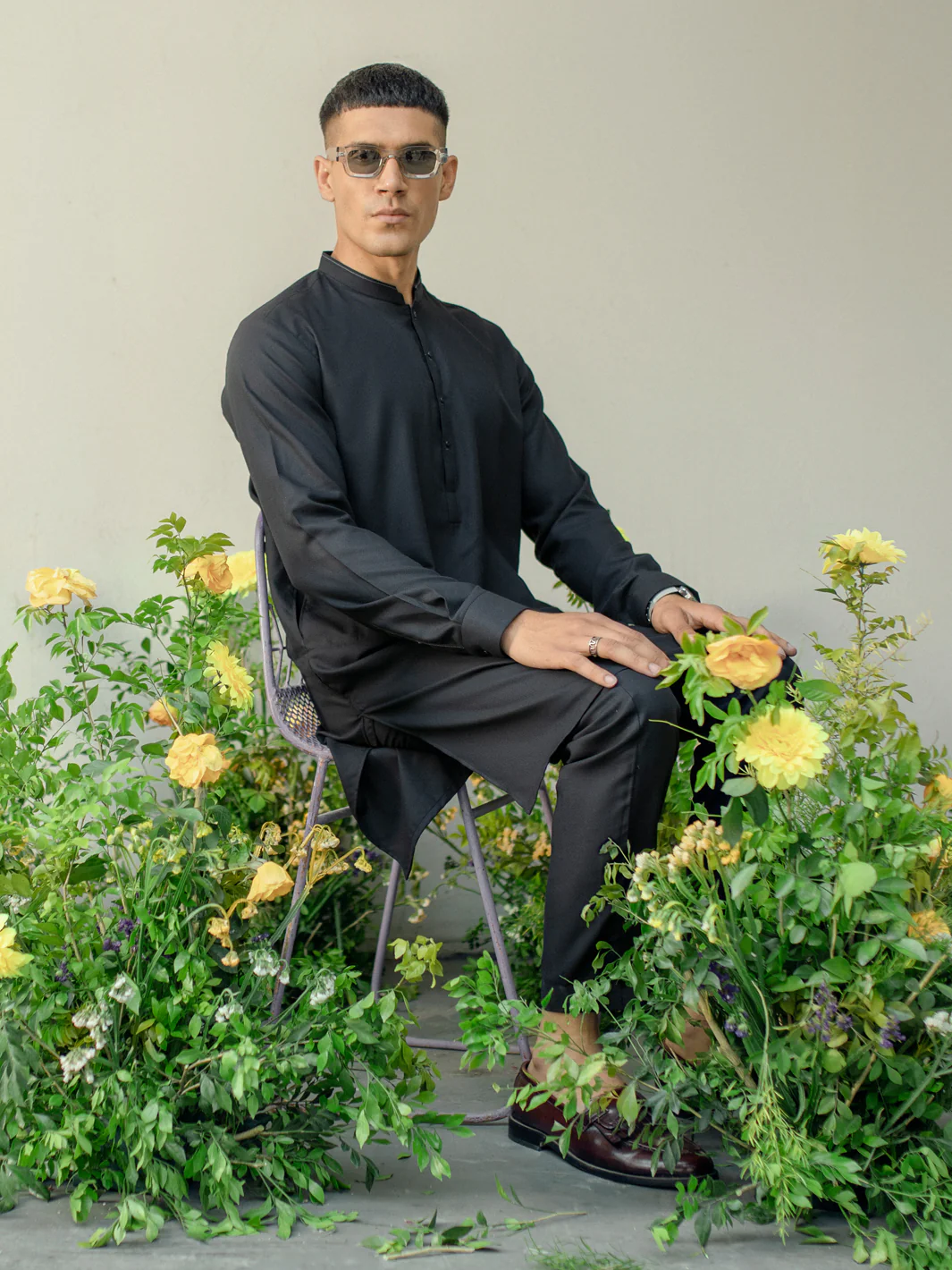 Black Kurta Trousers - AL-KT-2944 - Image 4