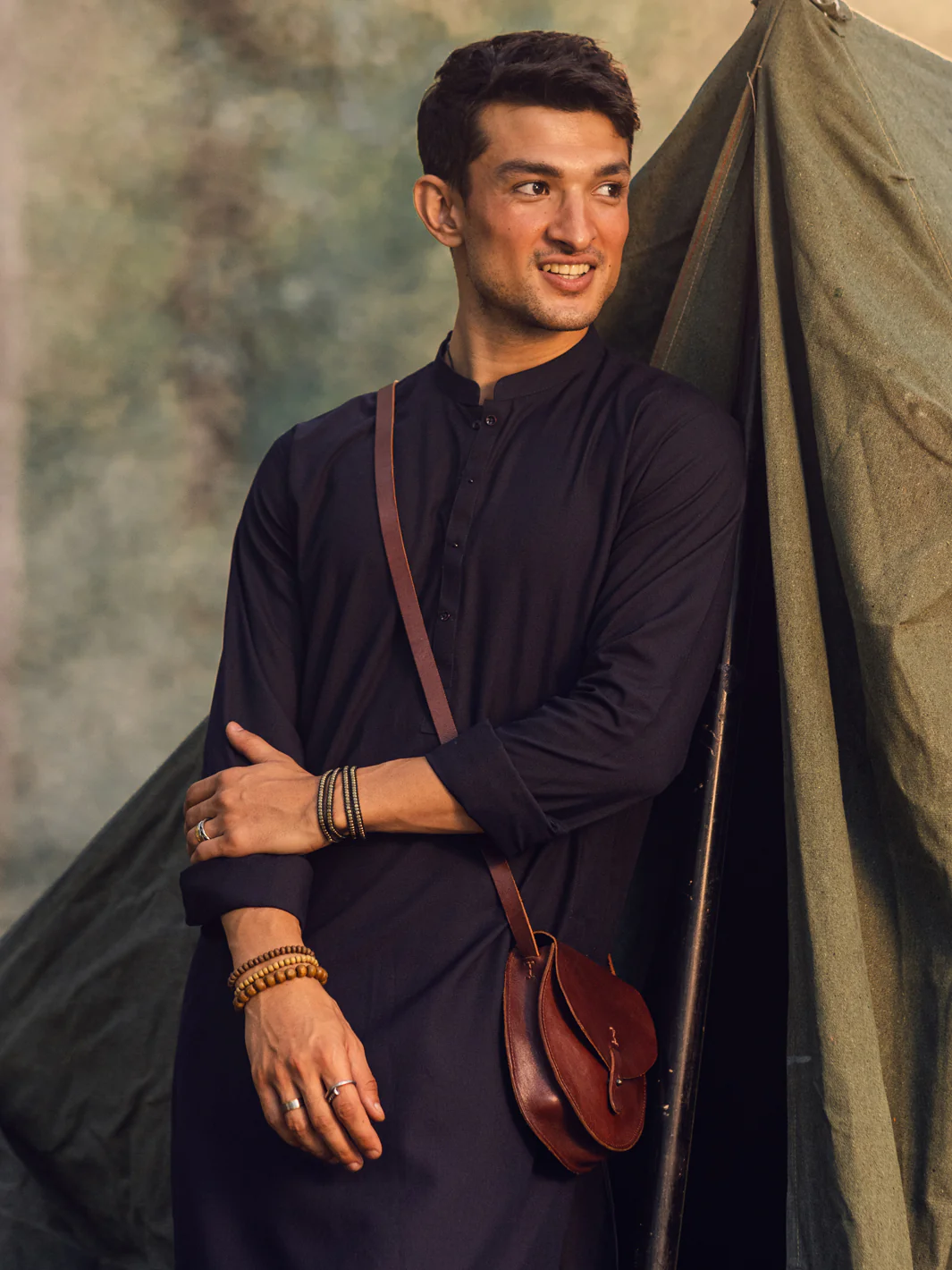 Dark Blue Kurta Trousers - AL-KT-2962 - Image 2