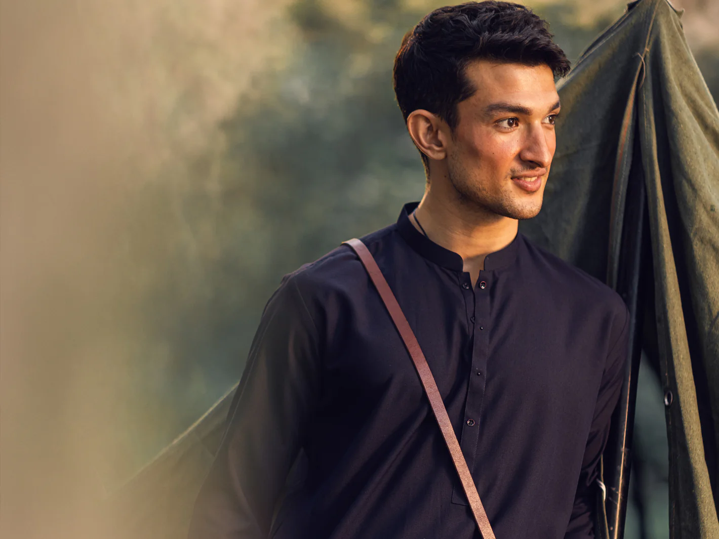 Dark Blue Kurta Trousers - AL-KT-2962 - Image 5