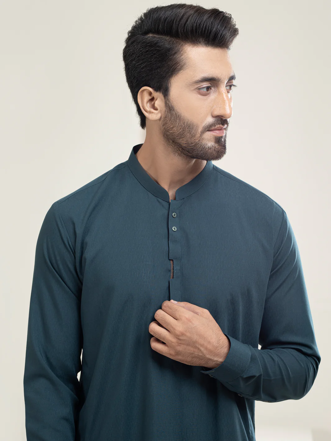 Green Kurta Trousers - AL-KT-2968 - Image 2