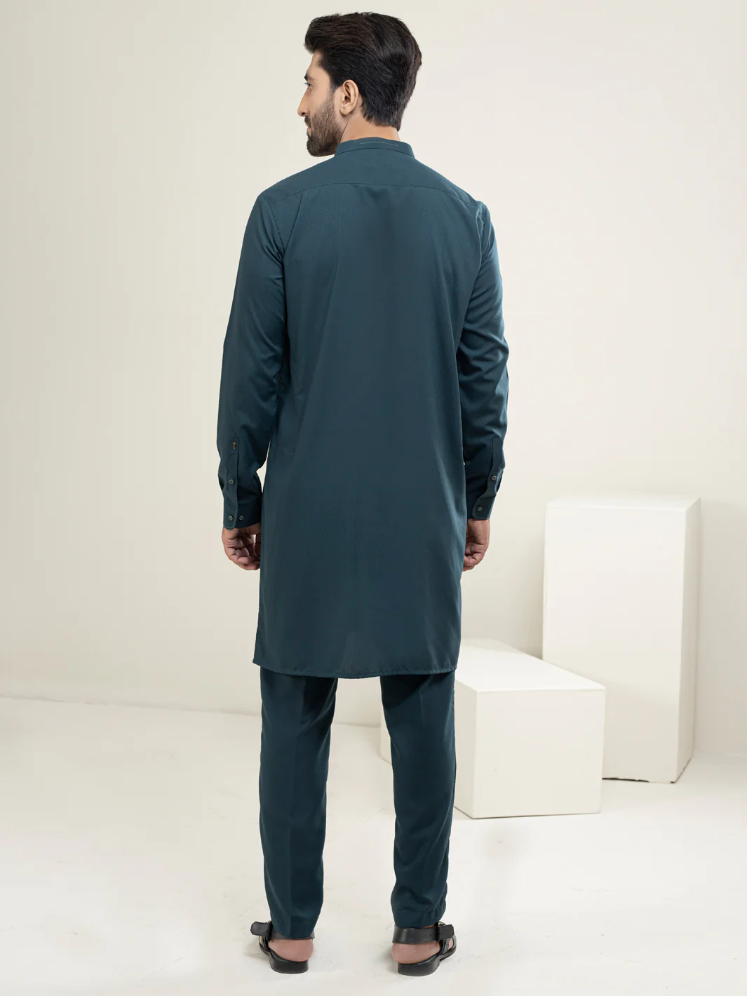 Green Kurta Trousers - AL-KT-2968 - Image 3