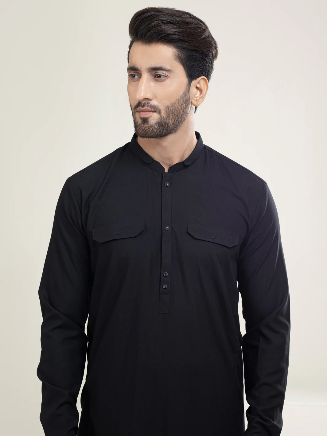 Black Kurta Trousers - AL-KT-2969 - Image 3