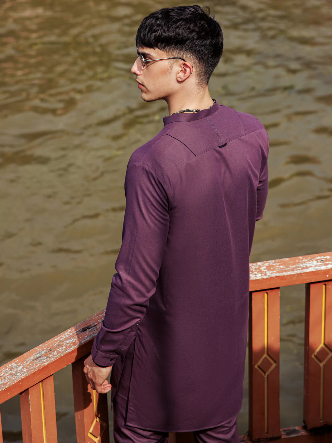 Purple Blended Kurta Trouser - AL-KT-2972 - Image 2
