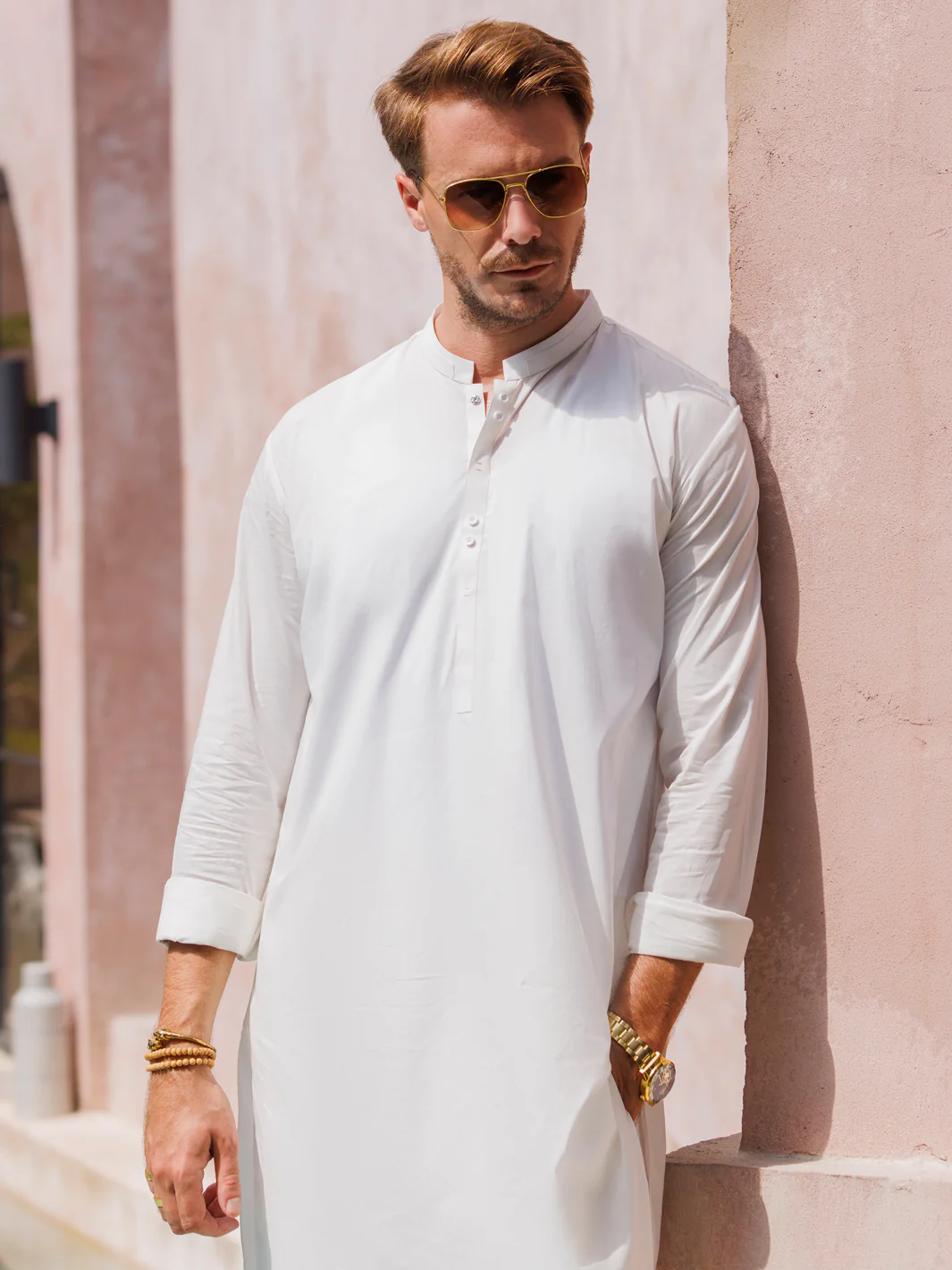 White Cotton Kurta Trouser - AL-KT-2979 - Image 2