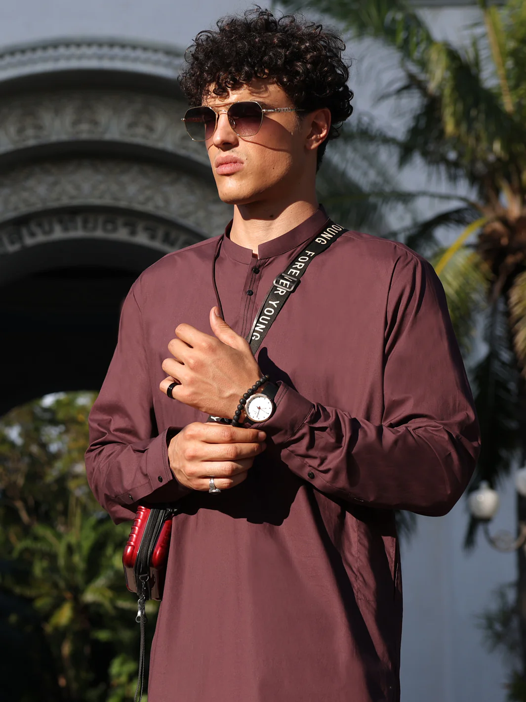 Purple Cotton Kurta Trouser - AL-KT-2981 - Image 2