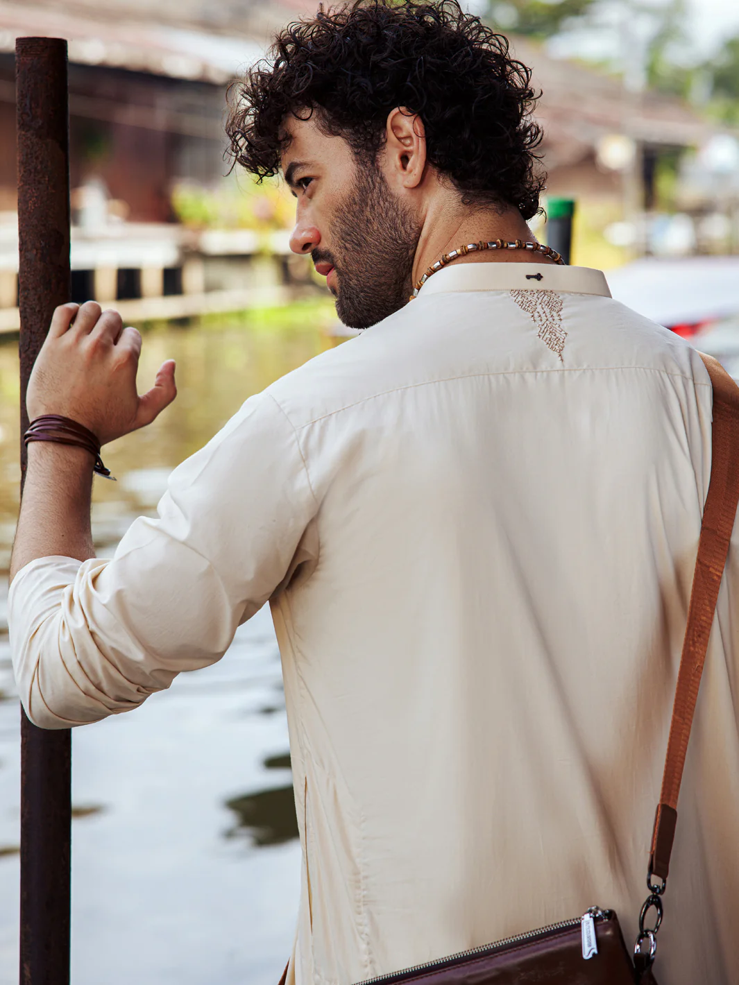 Cream Cotton Kurta Trouser - AL-KT-2989 - Image 2