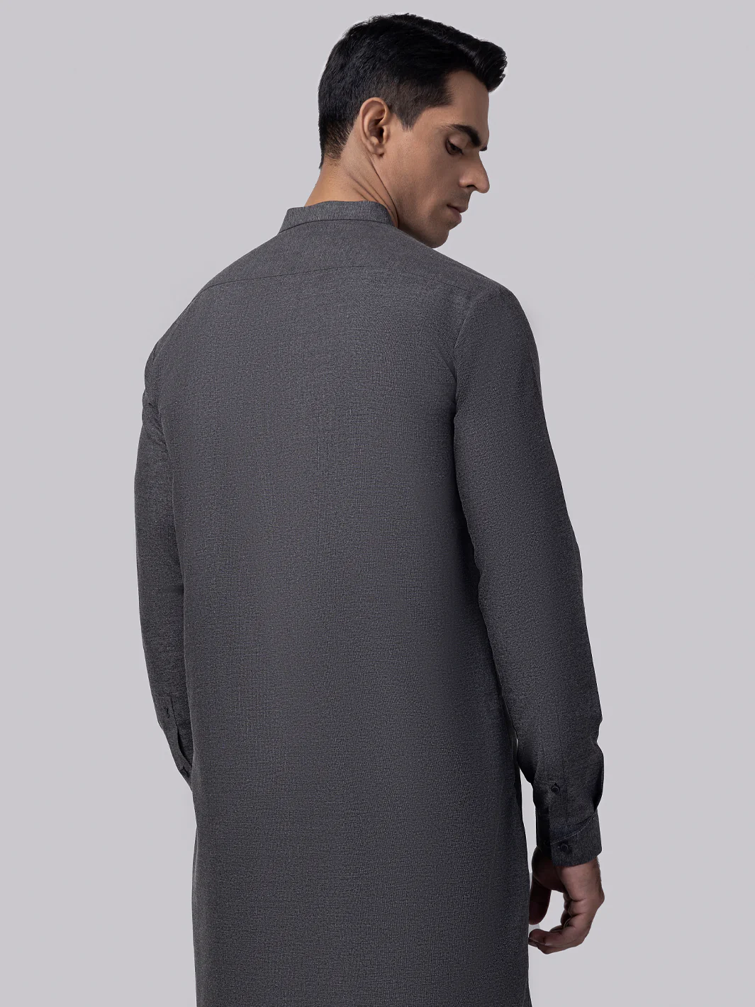 Charcoal Grey Kurta Trousers - AL-KT-3009 - Image 2