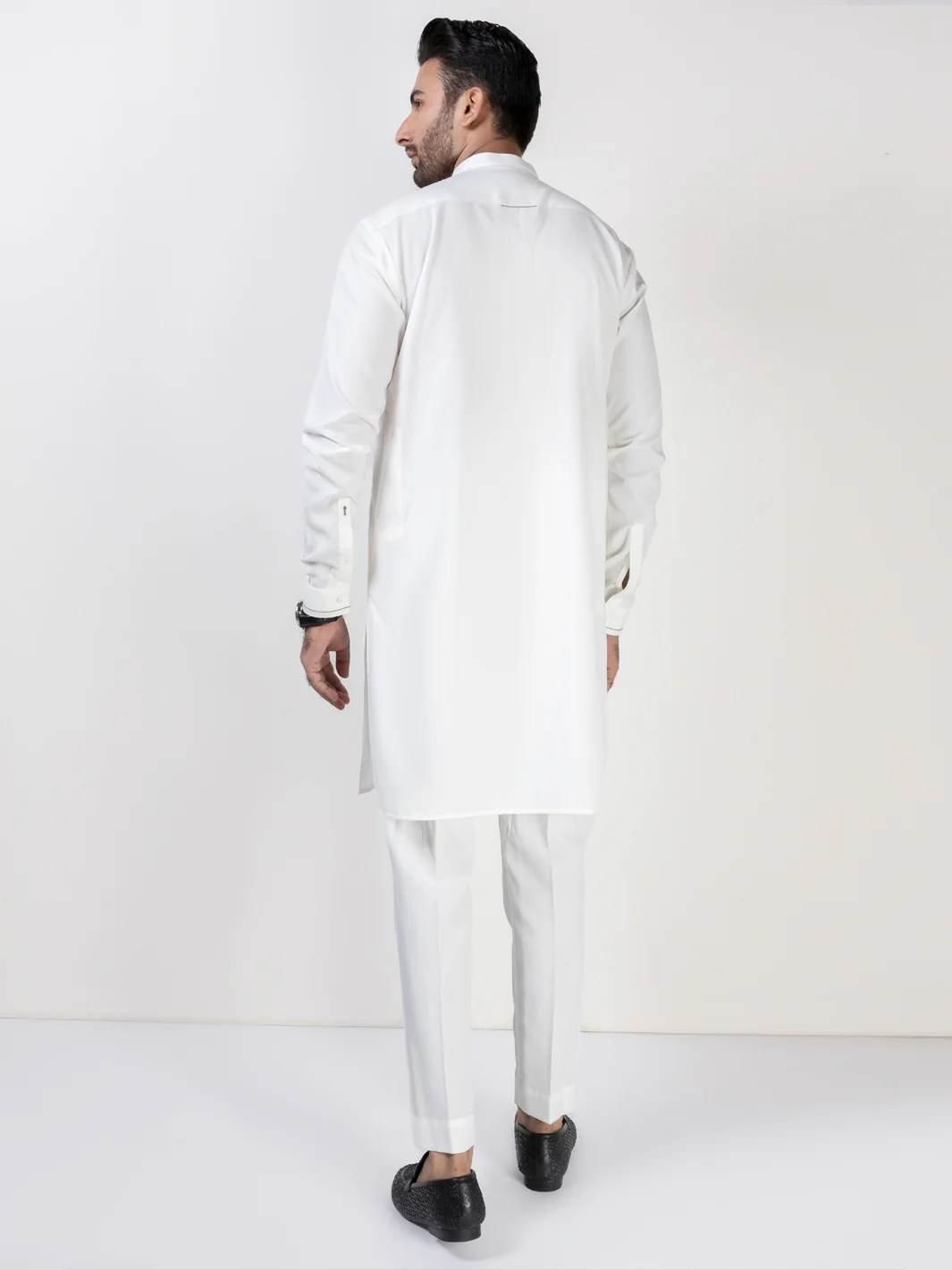 White Kurta Trousers - AL-KT-3010 - Image 2